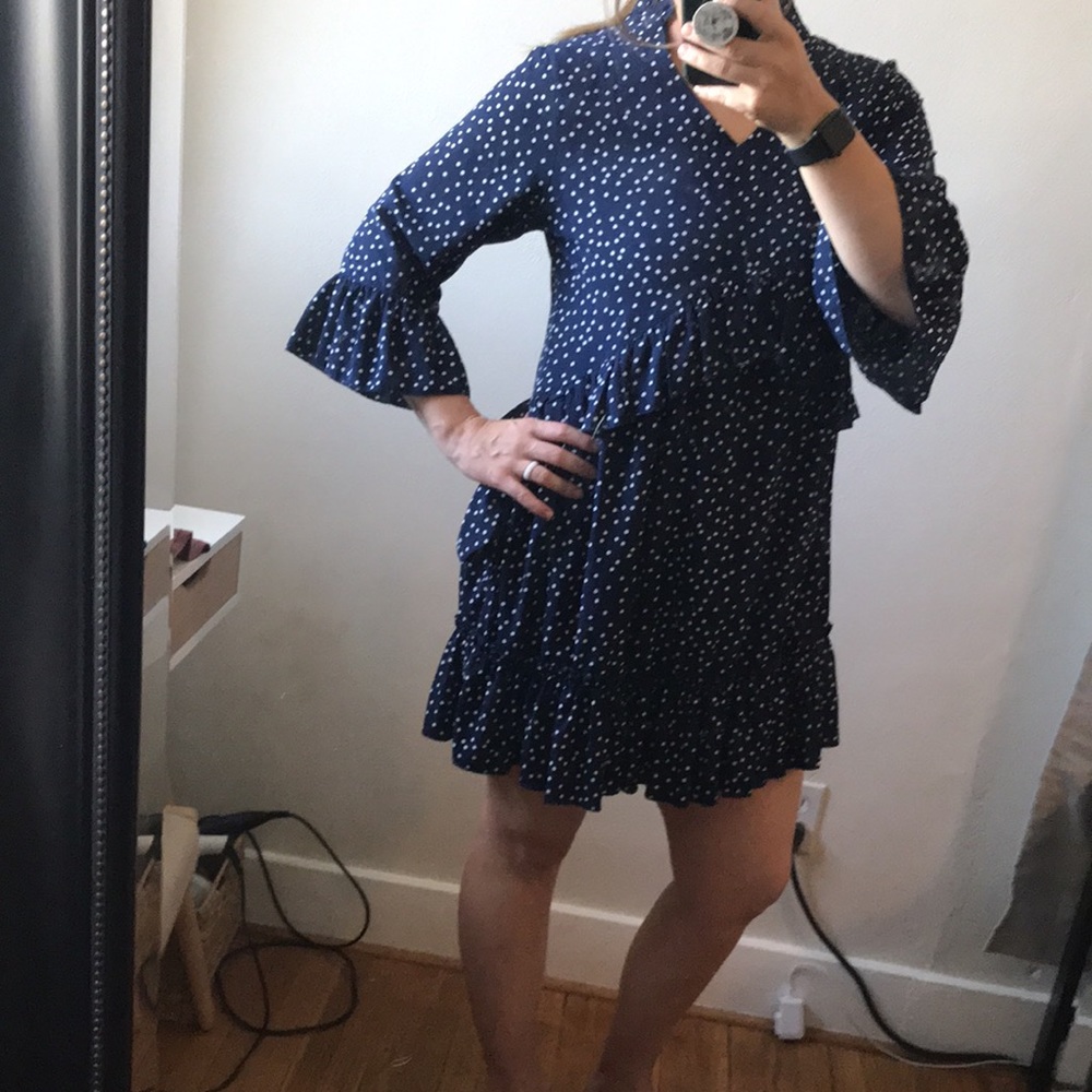 Navy ruffle Dress